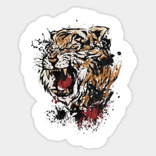 Tiger paint Sticker